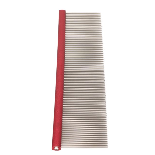 Grooming Pet Steel Comb 2 Different Densities Prevents Static Dog Grooming Comb With Rounded Ends For Long And Short Haired Breeds