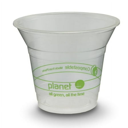 StalkMarket® Planet  Compostable Cold Cups, 9 Oz, Clear, Pack Of 1,000 Cups