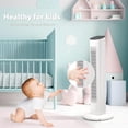 thumbnail image 4 of Tower Fan,85°Oscillating Quiet Cooling Standing Floor Fans with 15H Timer & Remote Control,3 Wind Speed 3 Wind Modes LED Display Bladeless Portable Household Electric Fan,Bedroom Office,White, 4 of 7