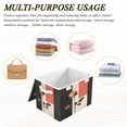 thumbnail image 7 of WOBOGO Pink Rose Large Collapsible Storage Box Flip Lid Fabric Decorative Organizer Container Basket with Handles 16.5×12.6×11.8in, 7 of 7
