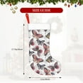 thumbnail image 4 of Daiia Vintage Butterflies Print Christmas Stocking，18"Large Knitted Xmas Stocking for Kids, Family Stocking for Fireplace Christmas Holiday Party Decoration, 4 of 7