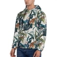 thumbnail image 2 of KLL Hawaiian Style Print Mens Hoodie Long Sleeve Casual Pullover Hooded Sweatshirt Fashion Drawstring Hoodies with Pocket-X-Large, 2 of 6