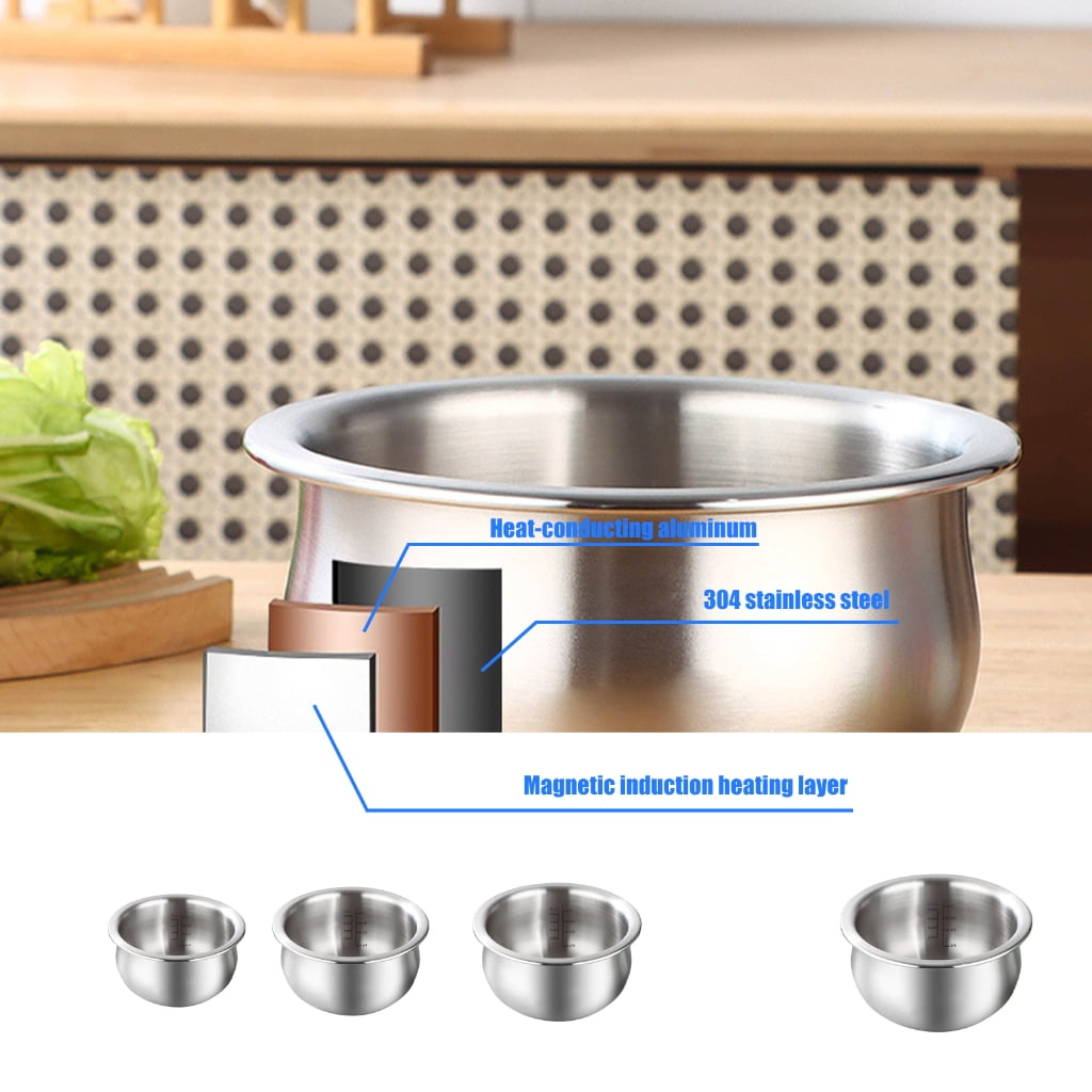 PatungKu Stainless Steel Electric Rice Cooker Pot Replacement Strong Safe Even Heating