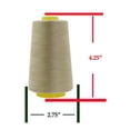 thumbnail image 5 of Mandala Crafts All Purpose Sewing Thread from Polyester for Serger Overlock Quilting Sewing Machine Pack of 4 40S/2 Beige, 5 of 6