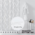thumbnail image 5 of Black White Herringbone Shower Curtain, Modern Geometric Chevron Striped Bathroom Decor, Waterproof Fabric Polyester Set, with 12 Hooks 72 x 72, 5 of 6