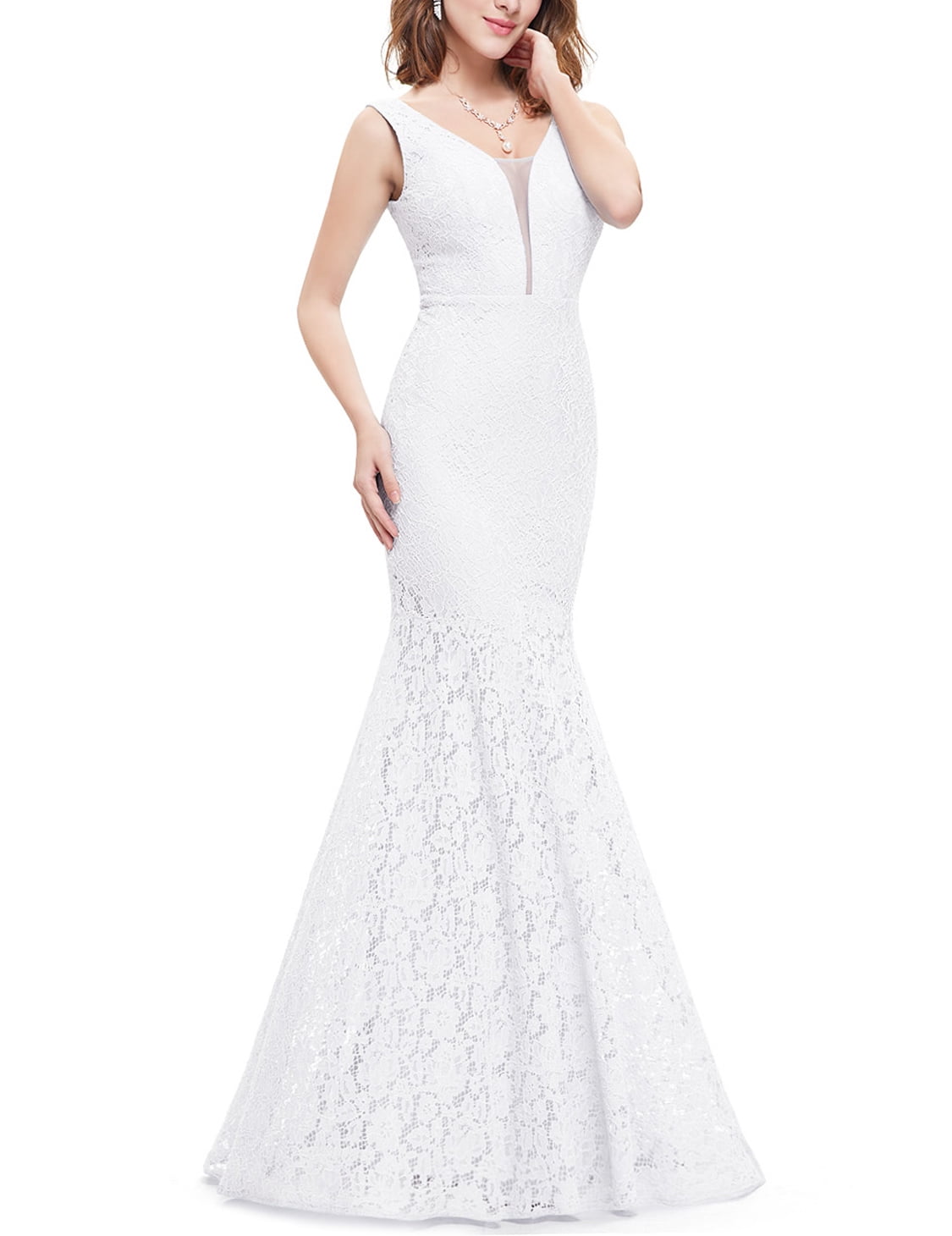 walmart long white dress