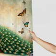 thumbnail image 3 of JRXY Blue Peacock Shower Curtain, Unique Design, Waterproof and Durable White, 3 of 6