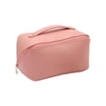 thumbnail image 2 of Leather Cosmetic Storage Bag, Large Capacity Travel Wash Bag, Multi-Function PU Leather Organizer for Toiletries & Cosmetics, Durable & Portable Design for Travel & Home Use, 2 of 6