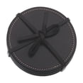 thumbnail image 4 of Maison Concepts 4PC Round Genuine Leather Coasters Cherry (Cherry) 5" X 5" X 1", 4 of 4