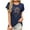 Navy, variant on Sexlip Womens Swimsuit Set Dainty Floral Cluster Print Cover Up Design Crew Neck Short Sleeve Relaxed Silhouette Quick Dry Fabric for Beach Outings Green L