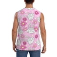 thumbnail image 4 of Fotbe Sunflower Rabbit Men's Camiseta sin Mangas Estampada para Hombres, Playera Casual para Gimnasio, Entrenamiento, Playa-Small, 4 of 7