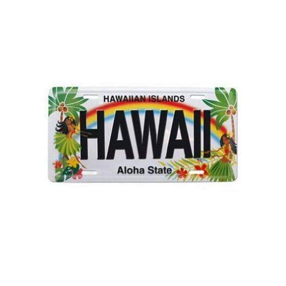 Hawaii Souvenir License Plate Island Hula Honeys