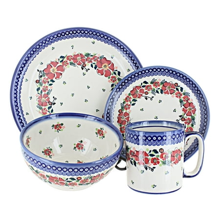 

Blue Rose Polish Pottery Blair 4 Piece Place Setting - Service for 1