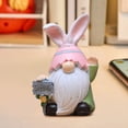 thumbnail image 5 of KRQAP Garden Gnome Statue Collectible Figurines Miniature Resin Statue Gardening Gnome, Home Items, 5 of 6