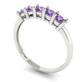 thumbnail image 2 of 0.35 ctw Wedding Band for Women - 14K White Gold Simulated Alexandrite Stackable Eternity Ring, 2 of 6