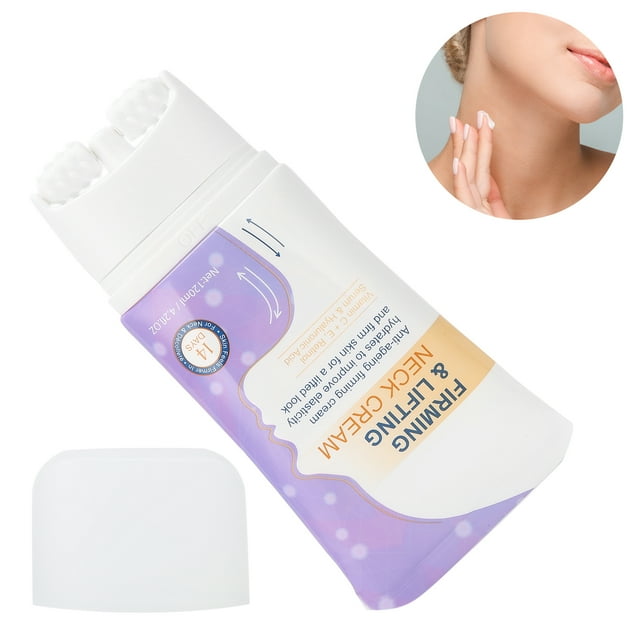Crème Anti-Rides Crème pour le Cou Crème Réduisante Double Menton, 120 ml Crème Raffermissante Anti-Rides Crème de Massage pour le Cou et Décolleté, Crème Raffermissante pour le Cou Crèmes Hydratantes