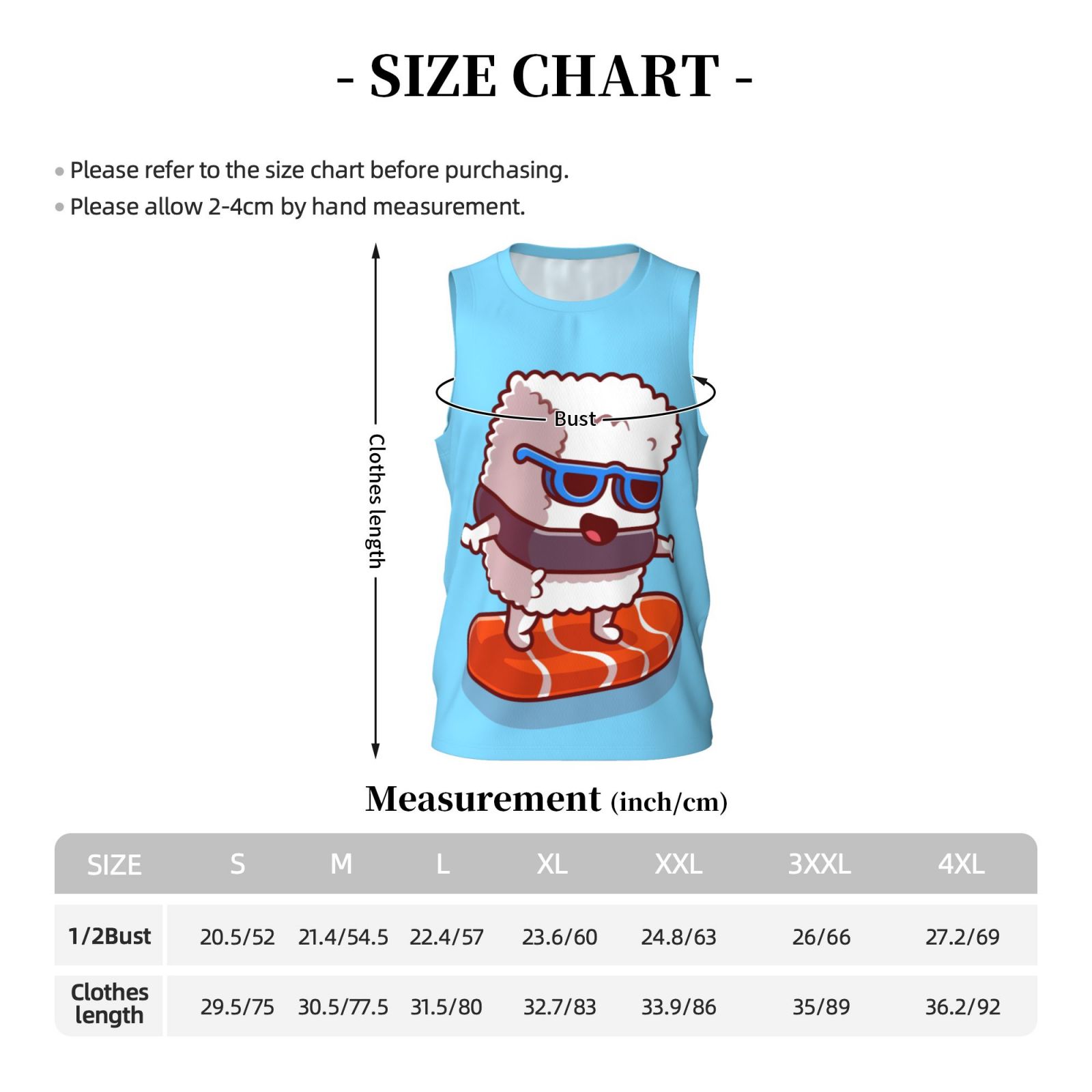 Xecao Sushi Salmon Surfing print basketball shirt for both men and women, a unisex basketball jersey perfect for theme parties-3X-Large