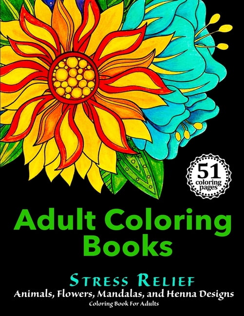 COLOURING BOOK Adult Stress Relieving Advanced Floral Animal 60 Patterns 30pgs 
