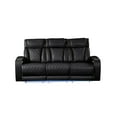 thumbnail image 2 of Fortuner Modern 3PC Livingroom Set Made faux leather & with Wood in Black, 2 of 19
