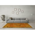 thumbnail image 3 of Ahgly Company Machine Washable Indoor Round Persian Yellow Traditional Area Rugs, 3' Round, 3 of 4