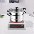thumbnail image 3 of Stainless Steel Induction Stove with Rubber Foot Pads – 0-99min Timer, 300-3500W Adjustable Power, US Plug – for Commercial Kitchens, 3 of 9
