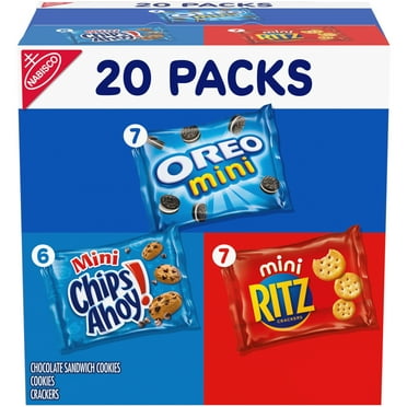 Nabisco Sweet & Savory Variety Pack, OREO, RITZ & CHIPS AHOY! Cookies & Crackers, 20 Snack Packs