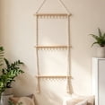 thumbnail image 4 of Luckky Boho Handwoven Wall Hanging Display Rack,Handmade Woven Storage Holder,Decorative Wall Mount Accessory Rack for Bedroom & Living Room, 4 of 5