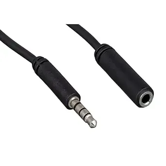 Cable Wholesale 10A1-40206 TRRS Mic Cable 6 ft. 3.5 mm Stereo Plus Mic Extension Cable - 3.5 mm TRRS Male to 3.5 mm Female