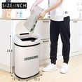 thumbnail image 6 of AINUO 13 Gallon/50L Automatic Trash Can, Touch Free Motion Sensor Kitchen Garbage Can, Brushed Stainless Steel Waste Bin with Lid for Home Office Bathroom Bedroom – White, 6 of 13