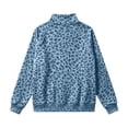 thumbnail image 4 of Trgacdwlo Oversized Mockneck Sweatshirt for Women Leopard Print Raglan Long Sleeve Shirt Women Fall Winter Streetwear Pullover Women with Pocket, 4 of 6