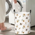 thumbnail image 4 of Lsque Bees And Flowers pattern Laundry Hamper Basket, Tall Woven Rope Hamper Basket for Clothes, Lightweight Storage Basket, Collapsible Waterproof-, 4 of 8