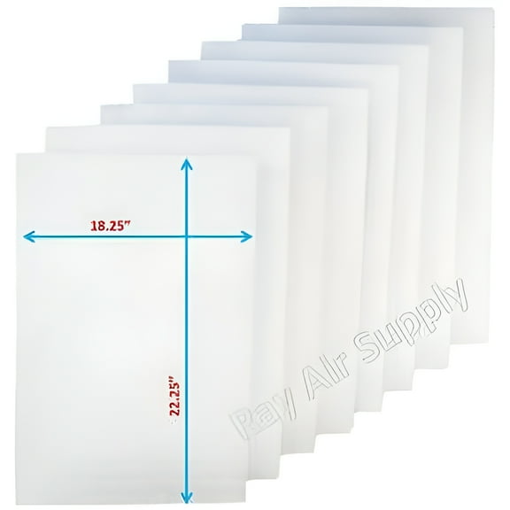 RAYAIR SUPPLY 20x25 Replacement Filter Pads Compatible with Respicaire CG MicroClean 95 Air Cleaner 20x25 Refills (4 Pack) WHITE