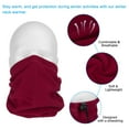 thumbnail image 4 of Unique Bargains Winter Neck Warmer, 2 Pack Drawstring Warm Face Scarf Windproof Neck Gaiter, Wine Red, 4 of 7