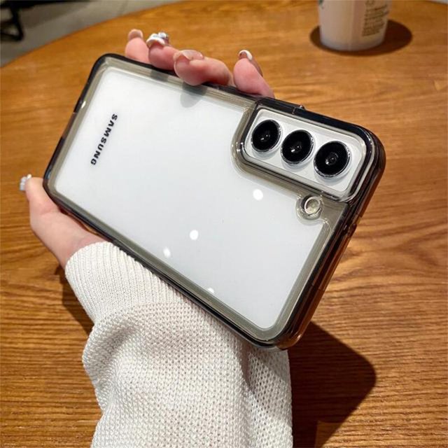 Funda transparente de lujo a prueba de golpes para Samsung Galaxy S23 S22 Ultra Plus S21 FE A53 A52 A52S 5G A72 A12 A32 A22 4G A13 A73 A33 C Tan Jianjun unisex