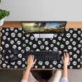 thumbnail image 4 of Long Mouse Pads for Desk,Black White Skull Pattern Desk Mats on Top Of Desks, Desk Mouse Pad Extra Large with 3mm Non-Slip Base and Stitched Edge for Gaming,Office,Work,Home 47.3"x23.6", 4 of 6