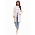 thumbnail image 3 of Women's Open Front Coatigan Sweater Long Sleeve Casual Knit Lapel Cardigan Coat with Pockets, 3 of 7