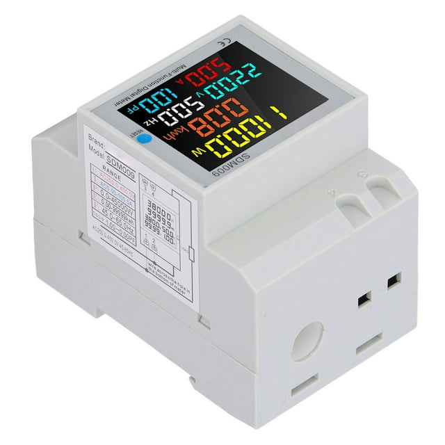 Probador de medidor de energía, pantalla LCD, multímetro de riel, medidor de riel monofásico, medidor de frecuencia de energía eléctrica, materiales ecológicos Jadeshay A