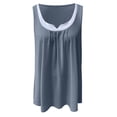 thumbnail image 4 of asdoklhq Juniors Plus Tops & T-Shirts, Women's Blouse New Casual Loose Color Splicing Classic Vest Tops, 4 of 4