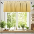 thumbnail image 2 of Ombre Kitchen Valances for Windows Gradient Mustard Yellow Farmhouse Rod Pocket Curtain Valances for Living Room Bedroom Cafe Window Treatment, 1 Panel, 54x18 Inch, 2 of 7