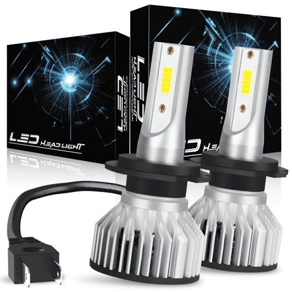 H7 LED Headlight Bulbs, High Beam/Low Beam 72W 7200LM 6000K 1:1 Design with Halogen Bulb | 2 Bulbs