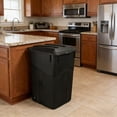 thumbnail image 5 of 45 Gallon Trash Can, Heavy Duty Plastic Garbage Cans, Outdoor Trash Can with Lid and Wheels Black for Terrace, Garage, Garden, Kitchen, Living Room Indoor and Outdoor Scenes, 5 of 8