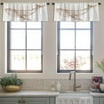thumbnail image 3 of LALILO Kitchen Curtain Valance Blue Whale Whale Blue Sketch Rod Pocket Window Curtain 52"x 18" Set of 2, 3 of 5