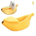 thumbnail image 7 of Clerance! Pet Cat Dog Sleeping Bed House Fluffy Cave Soft Warm Banana Shape, 7 of 7