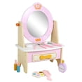 thumbnail image 3 of Juguetes de mesa de maquillaje de simulación Montessori, mesa de tocador de princesa con accesorios de maquillaje, juguete de mesa de vestir para Yotijar princesa vanidad, 3 of 9