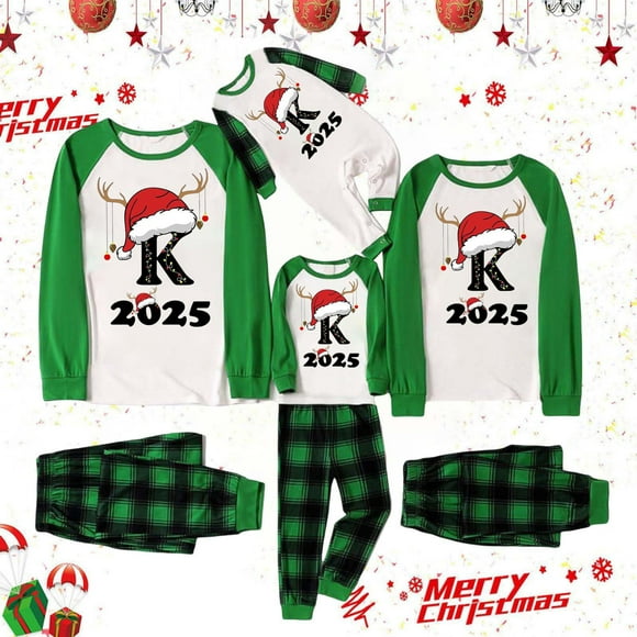 Pijamas familiares con estampado de cuadros navideños de moda, mono de bebé, monos de poliéster para bebé