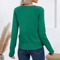 thumbnail image 3 of Godokuleh Cardigan Sweaters for Women Fall Solid Long Sleeve V Neck Button Up Fuzzy Knit Tops Lightweight Trendy Warm Soft Clothes Dark Green M, 3 of 4