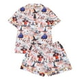 CAIXIA Halloween Womens Satin Pajamas Set 2 Pcs Button Down Silk Pjs ...