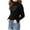 Black, variant on StSilkitty Girls Ruffle Mock Neck Sweaters Fall Winter Long Sleeve Pullover Tops Lightweight Casual Fashion Clothes Size 1-10