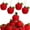Red, variant on Uxgjfwu Flocked Apple Christmas Ornaments 12 Pack Red Velvet Hanging Tree Decor for Xmas Holiday Party Festive Decorations
