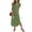 Army Green, variant on Women Maxi Dress with Pockets Casual Short Sleeve V-Neck Summer Dress